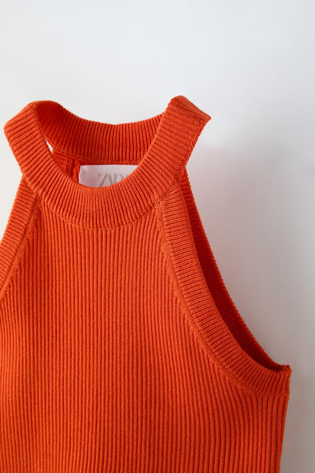 RIBBED HALTER TOP - Zara фото 9