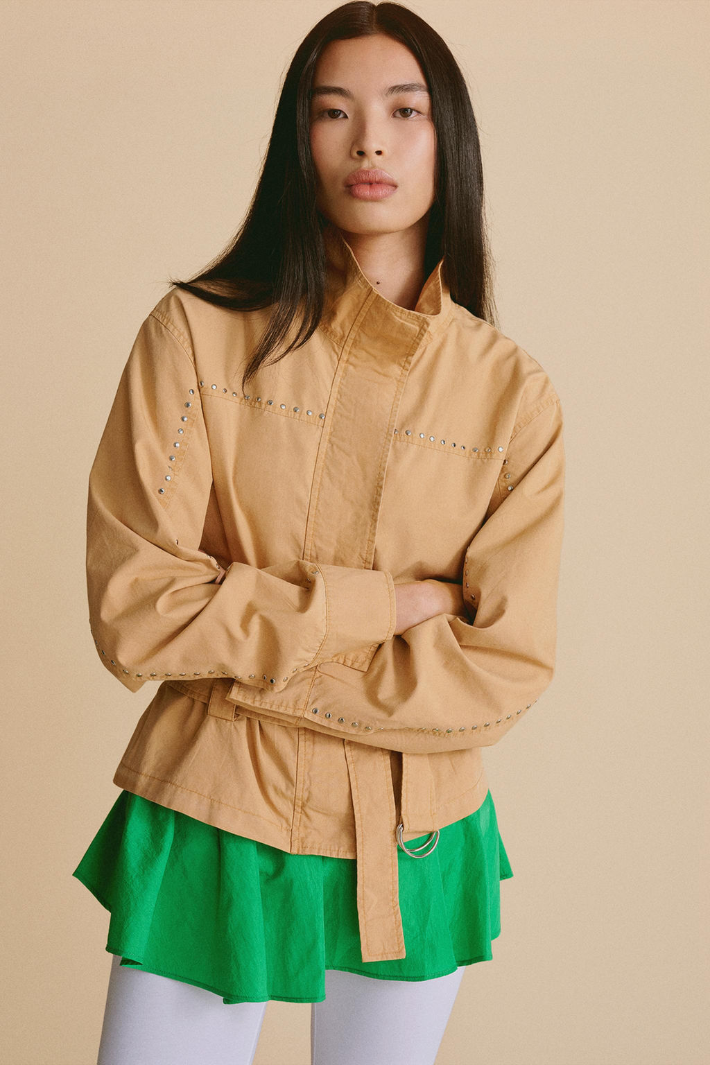 CHAQUETA TACHAS CINTUR?N / Melocot?n - Zara фото 2