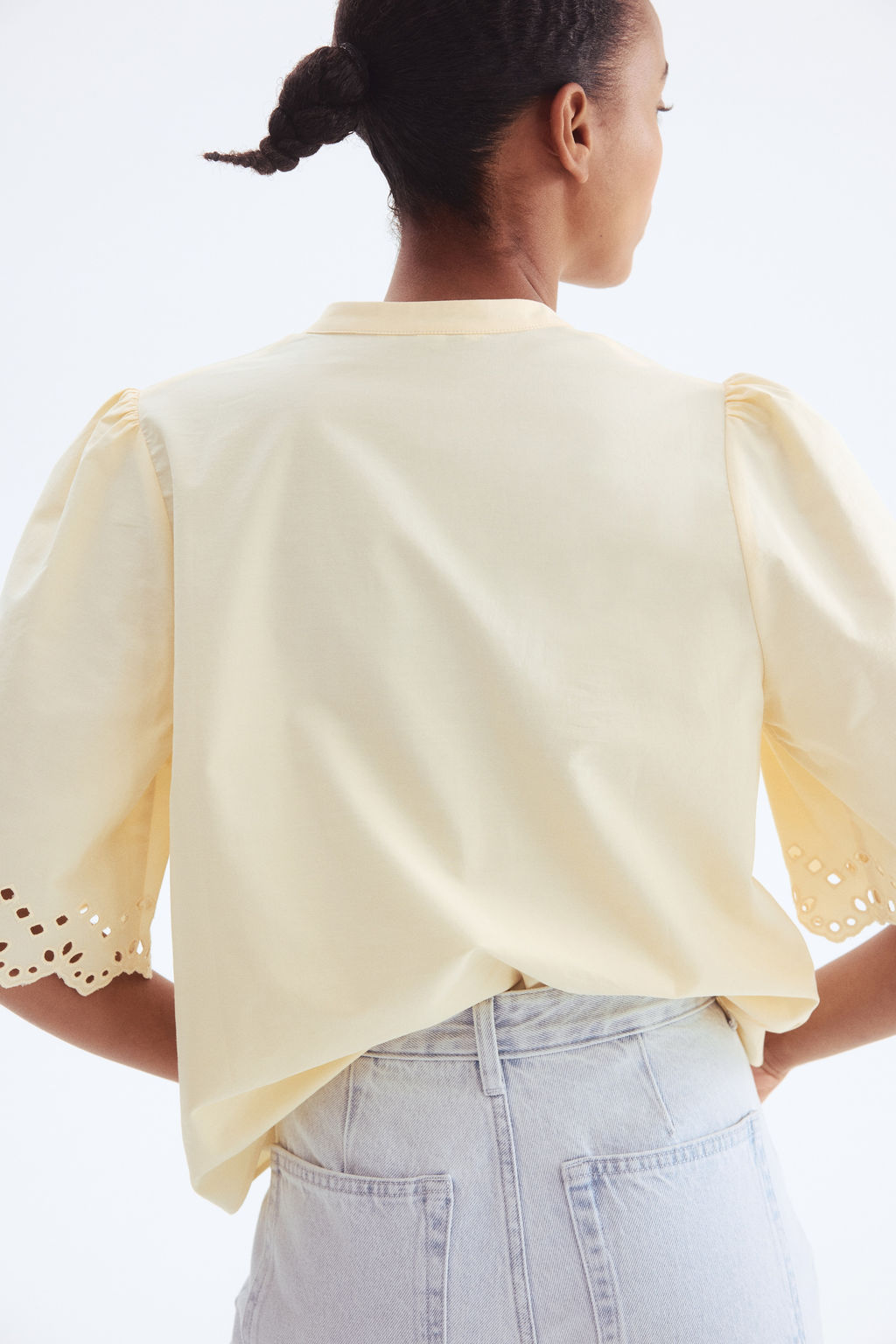 Blusa de algod?n con bordado ingl?s - H&m фото 5