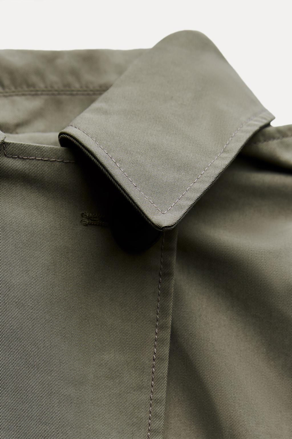 ZW COLLECTION SHORT HOODED TRENCH COAT - Zara фото 9