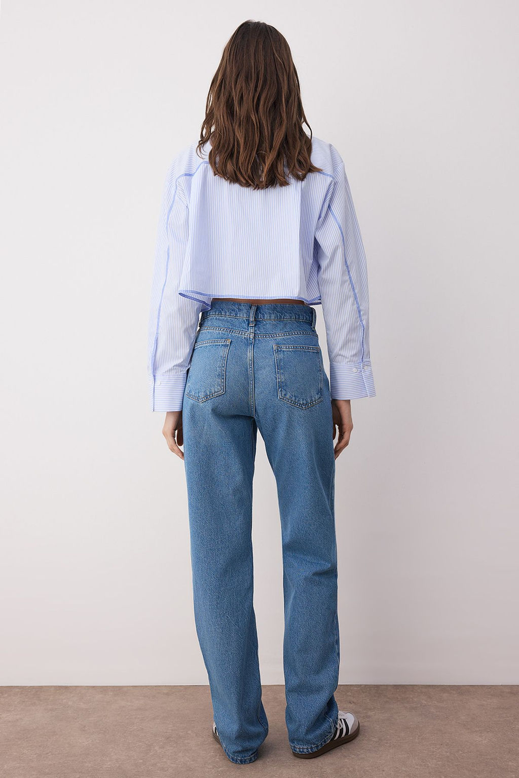 TRENDYOLMILLA Mavi Dusuk Bel Wide Leg Jeans TWOAW23JE00566  фото 5