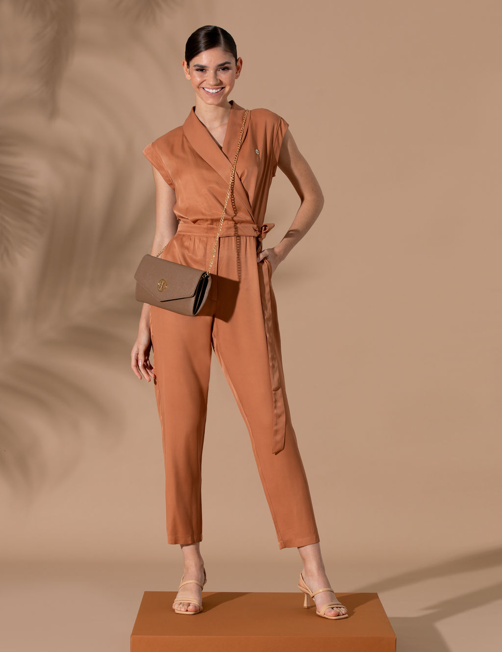 Kahverengi Comfort Fit Dokuma Tulum