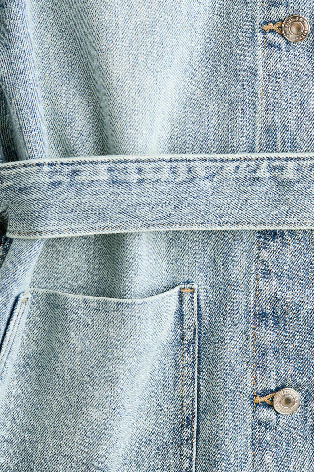 Chaqueta denim con cintur?n de anudar - H&m фото 5