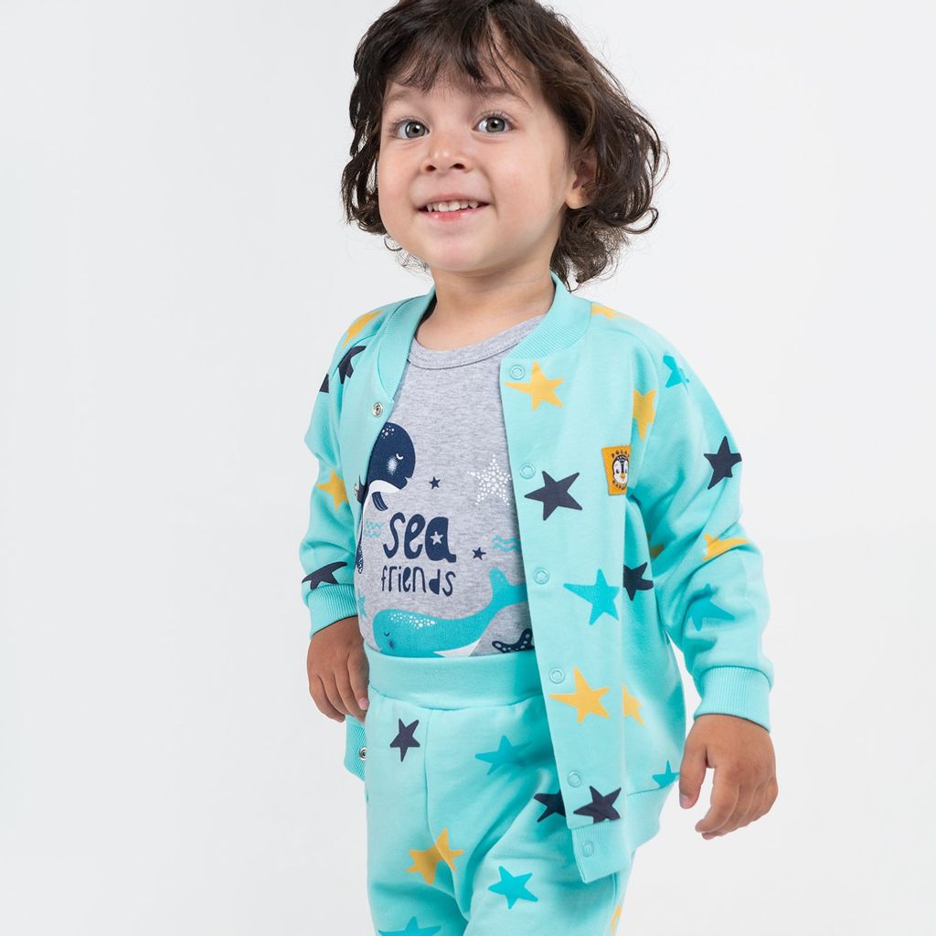 CRB wear/CWNB 62876-49-289 Кофточка для мальчика, светло-бирюзовый/Ex.Cherubino  фото 2