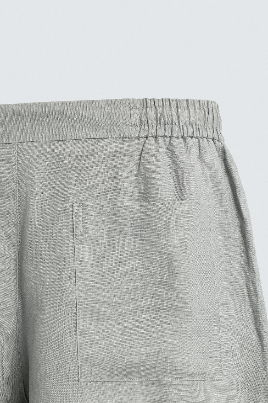 BERMUDA RELAXED FIT 100% LINO / Gris claro