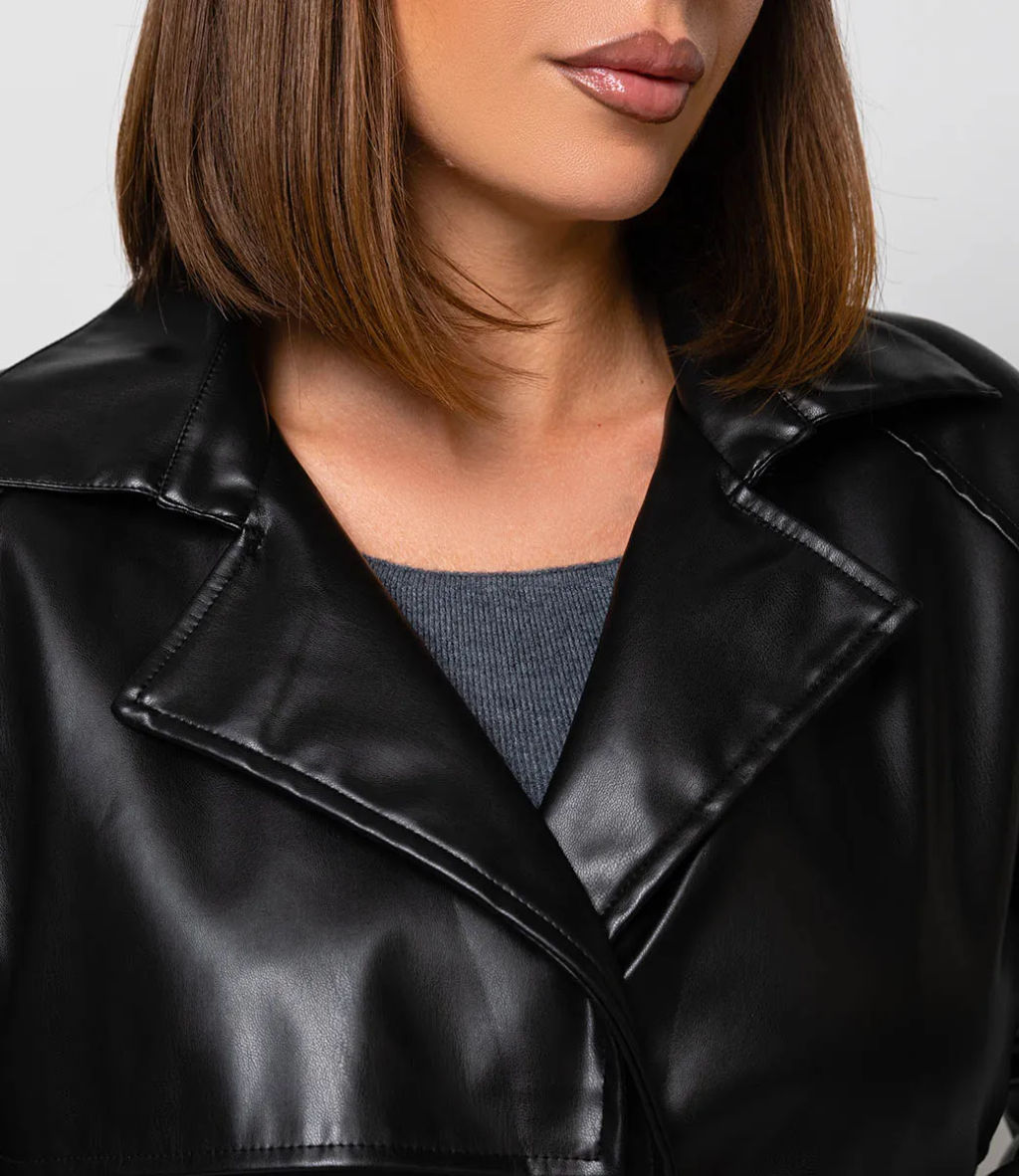 Тренч #КТ5505 (1), чёрный - Dommod фото 5