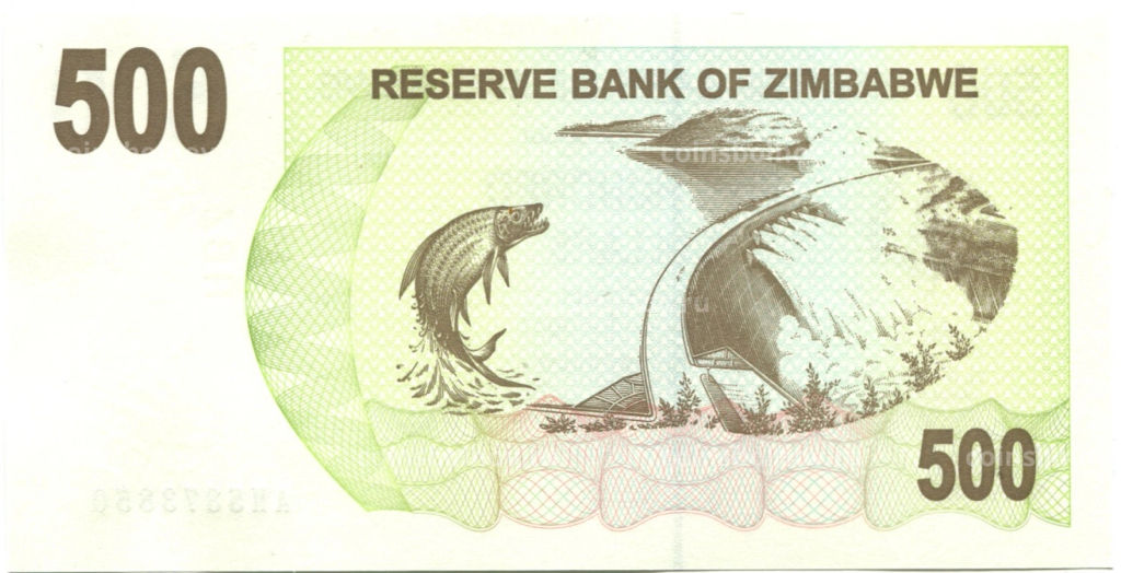 Банкнота 500 долларов 2006 года Зимбабве