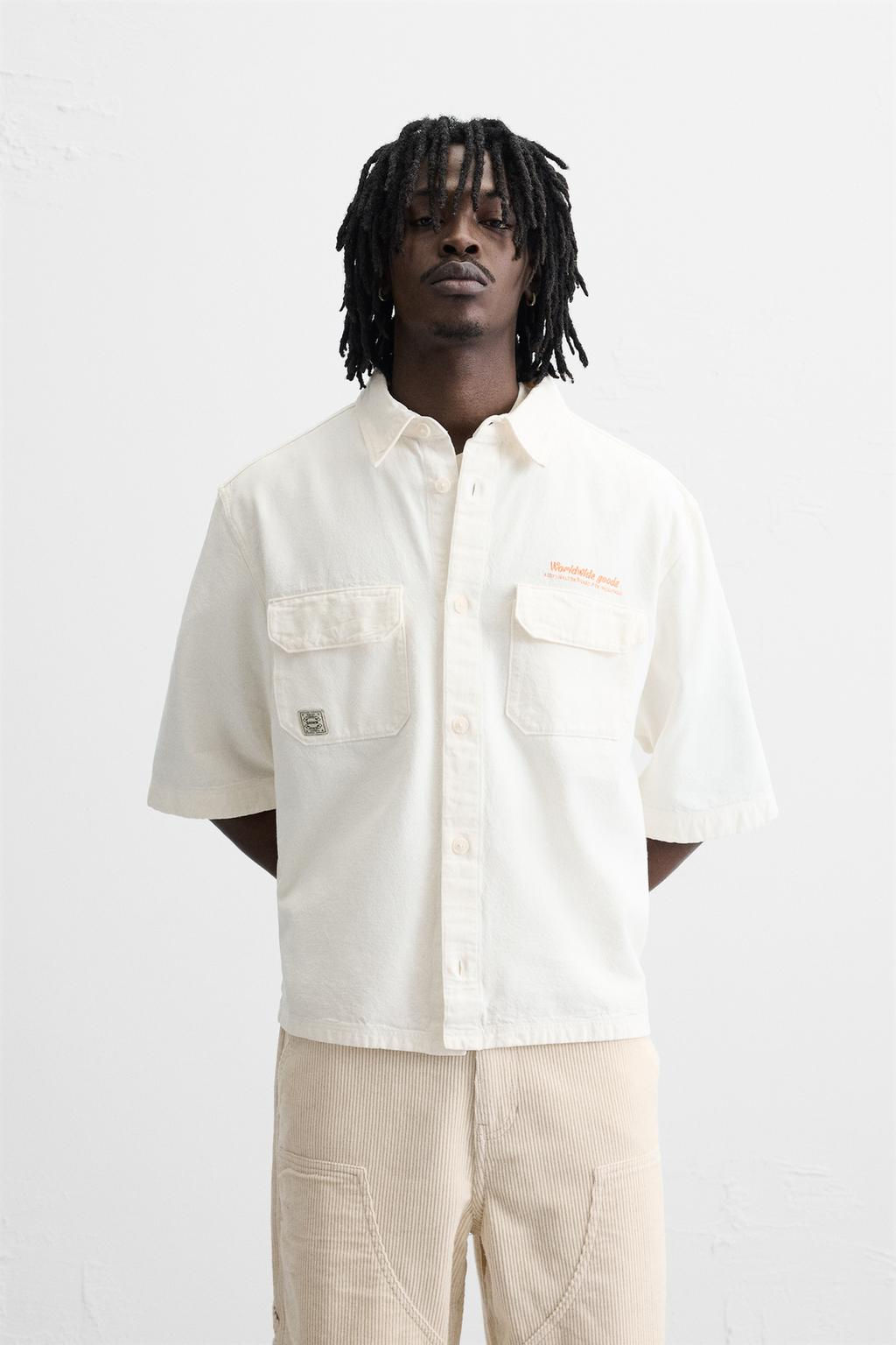 EMBROIDERED TEXT SHIRT - Zara фото 2