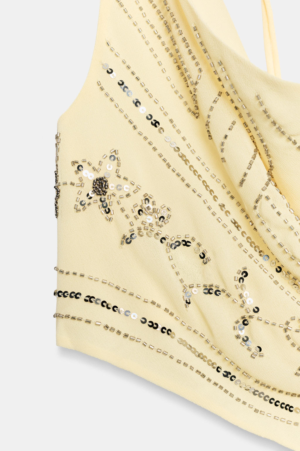 TOP HALTER ABALORIOS / Amarillo