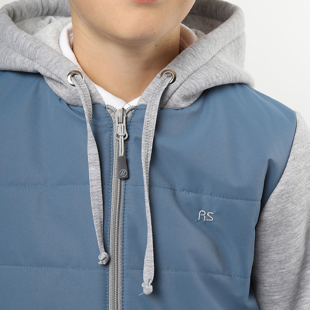 RODOS Куртка детская мембрана демисезон М-222 (Детская/М) Серо-голубой/Светло-серый