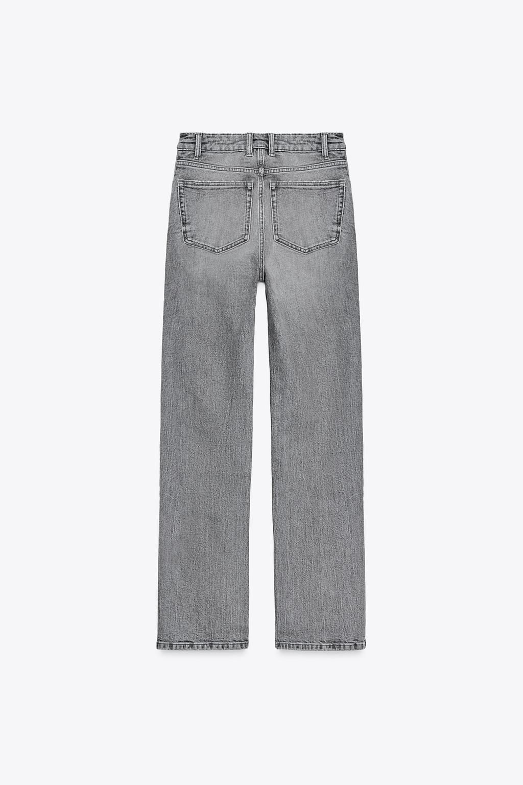 TRF HIGH-WAIST STRAIGHT LEG JEANS - Zara фото 8