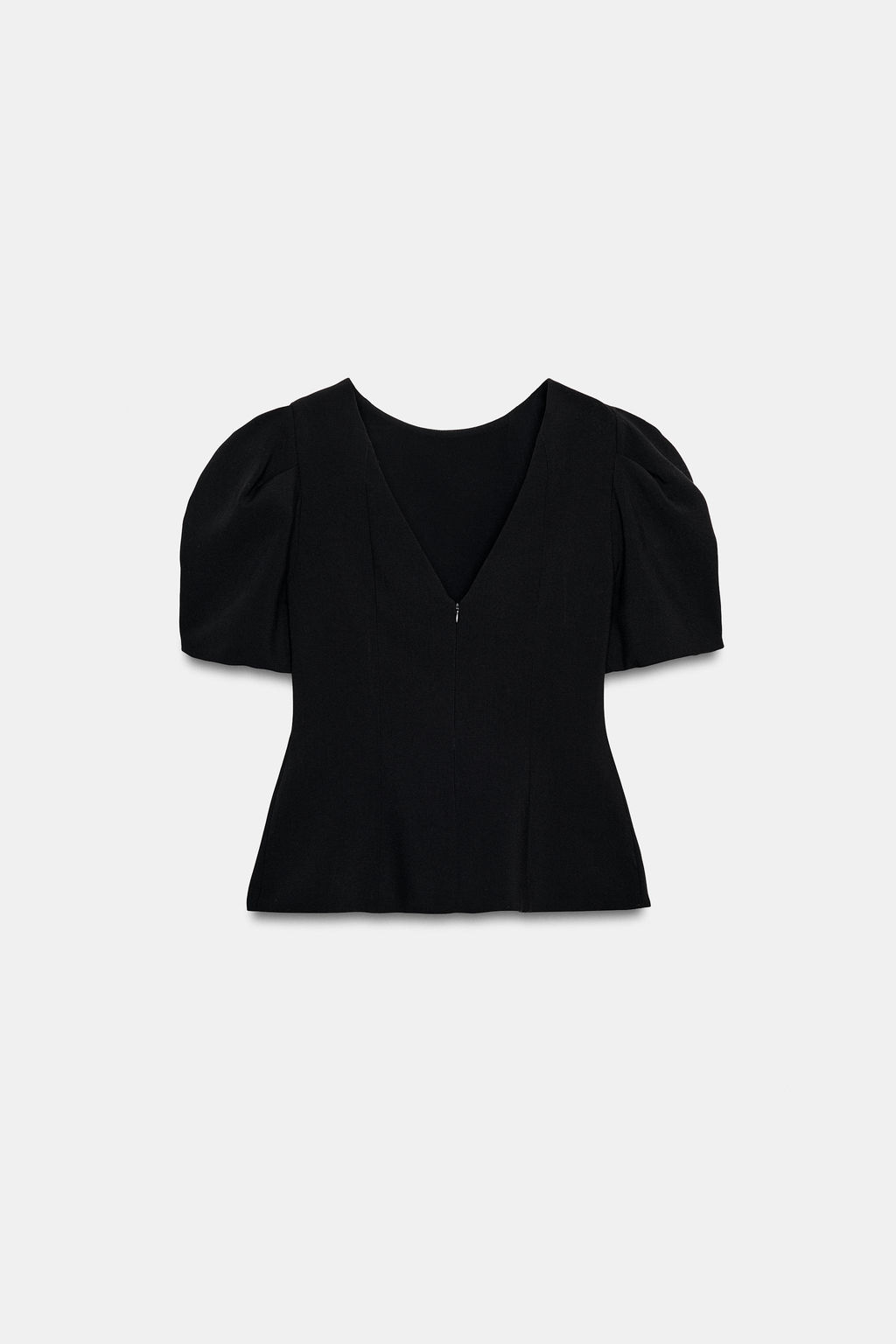 CUERPO MANGA ABULLONADA PERLAS LAZOS / Negro - Zara фото 7