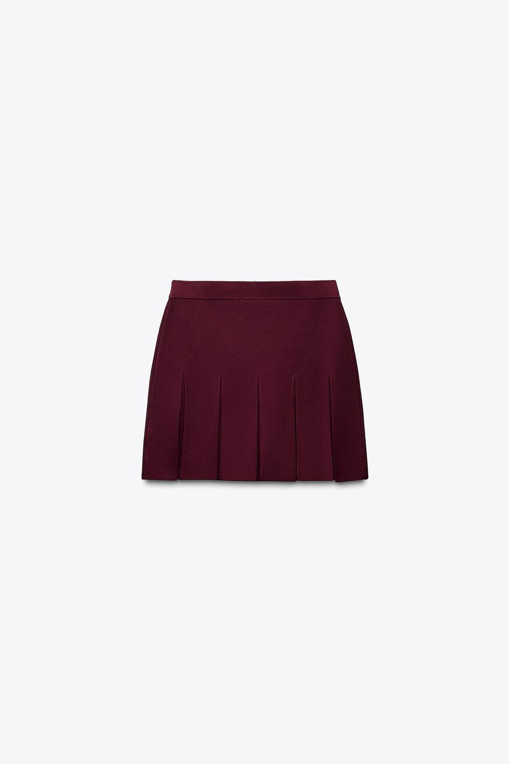 PLEATED MINI KNIT SKIRT - Zara фото 10