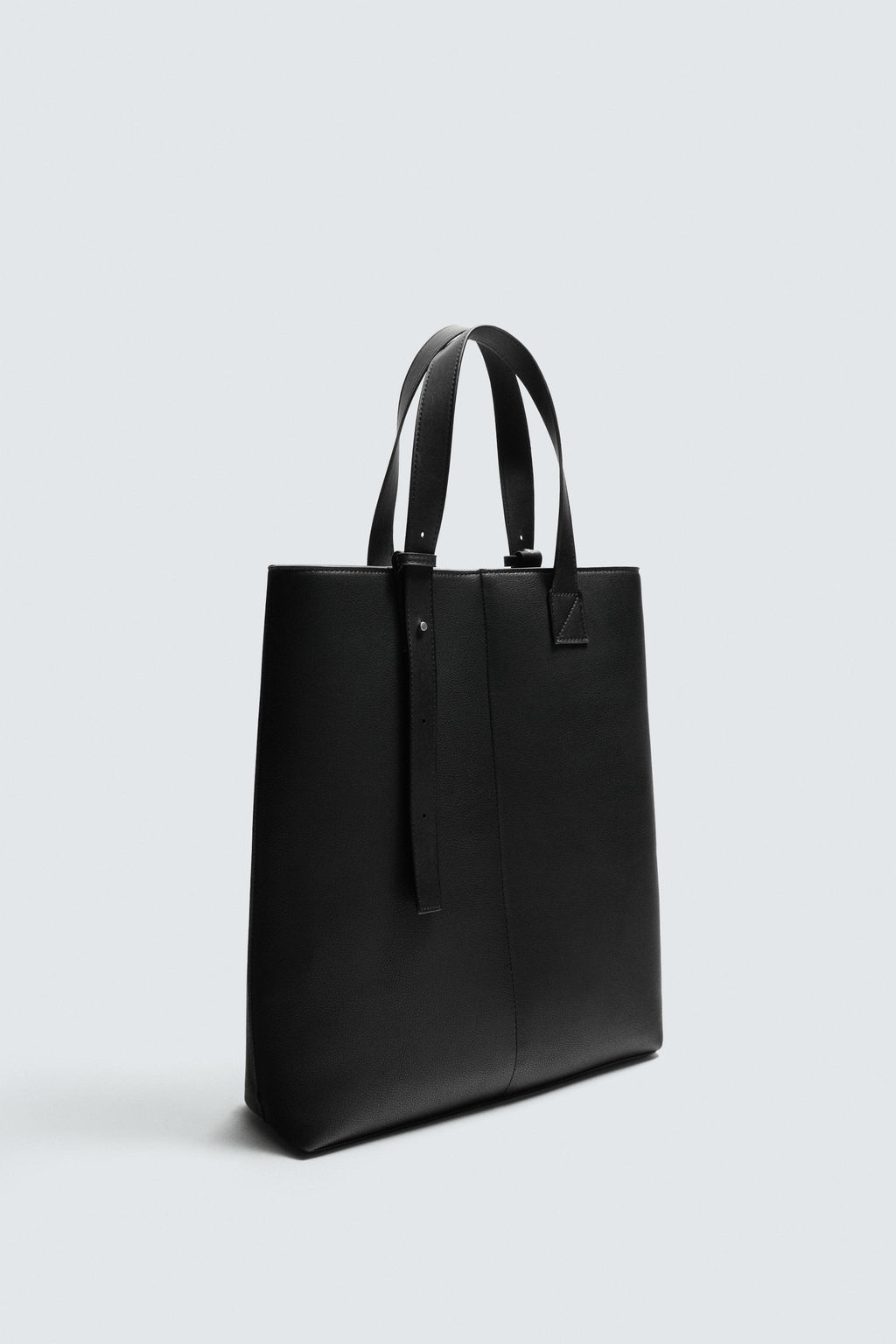BOLSO SHOPPER LISO / Negro - Zara фото 4