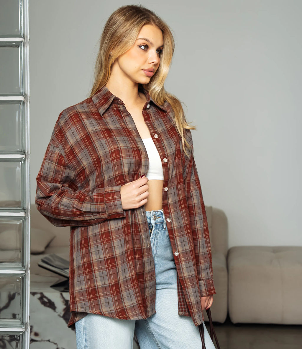 Рубашка #КТ7008 (2)-4, серый - Dommod фото 2