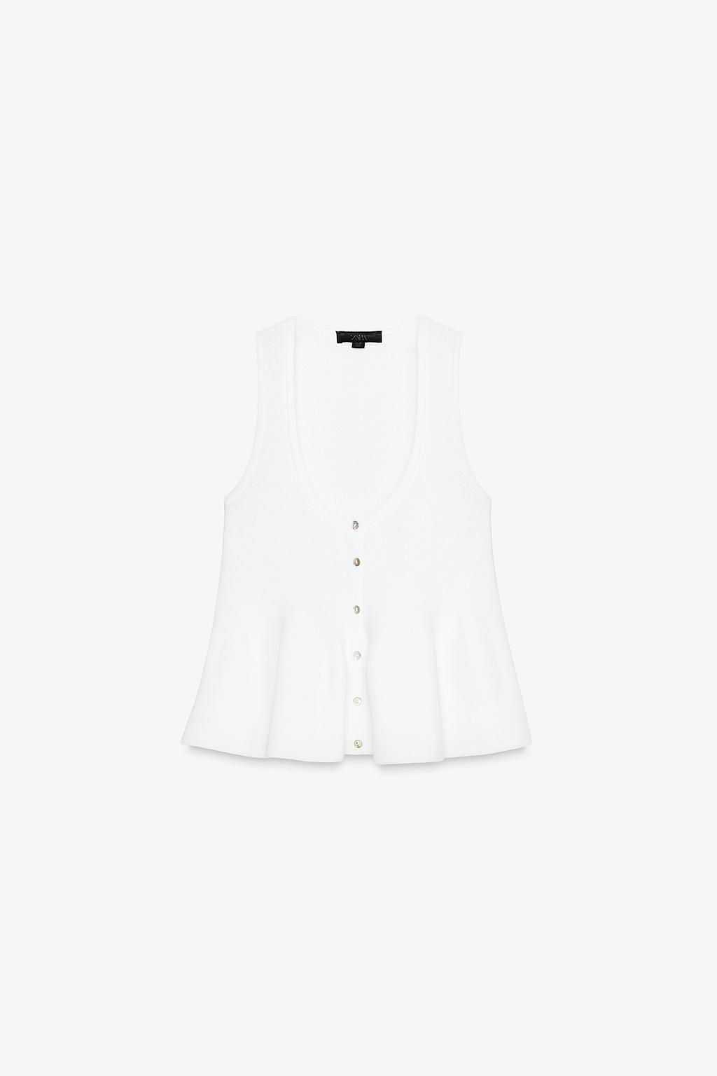 KNIT PEPLUM TOP - Zara фото 7