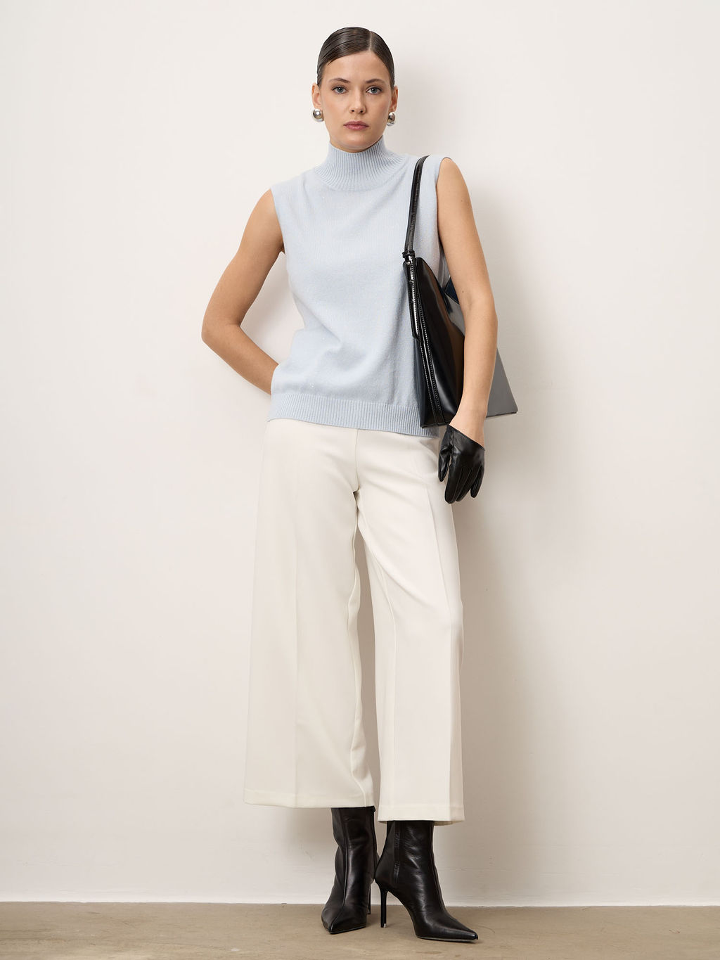 Джемпер женский из кашемира 6051 аквамарин