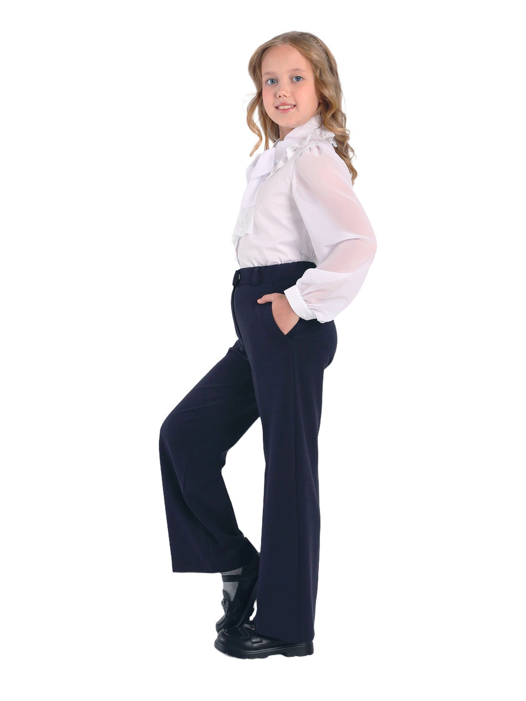 Школьные брюки для девочки О76268 - Карамелли фото 3