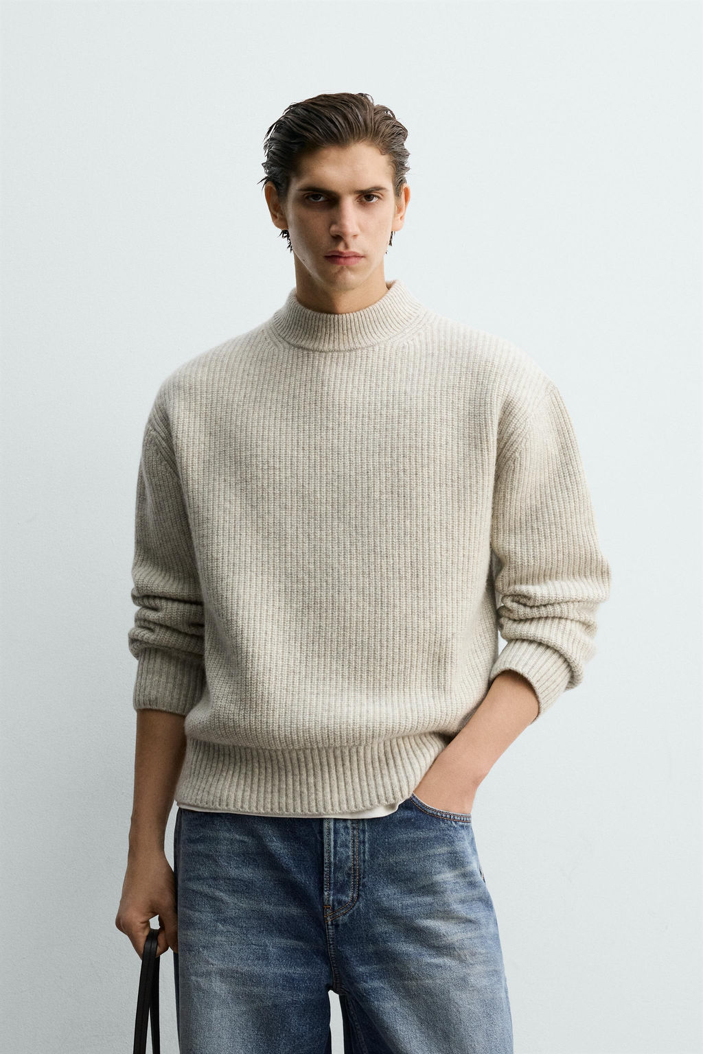 WOOL BLEND TEXTURED JUMPER - Zara фото 2