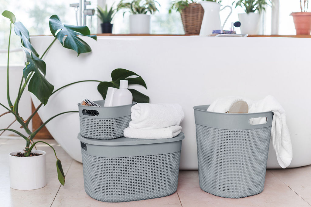 Корзина для хранения с крышкой OSLO 18л серый шторм PT1333СШ-10,,