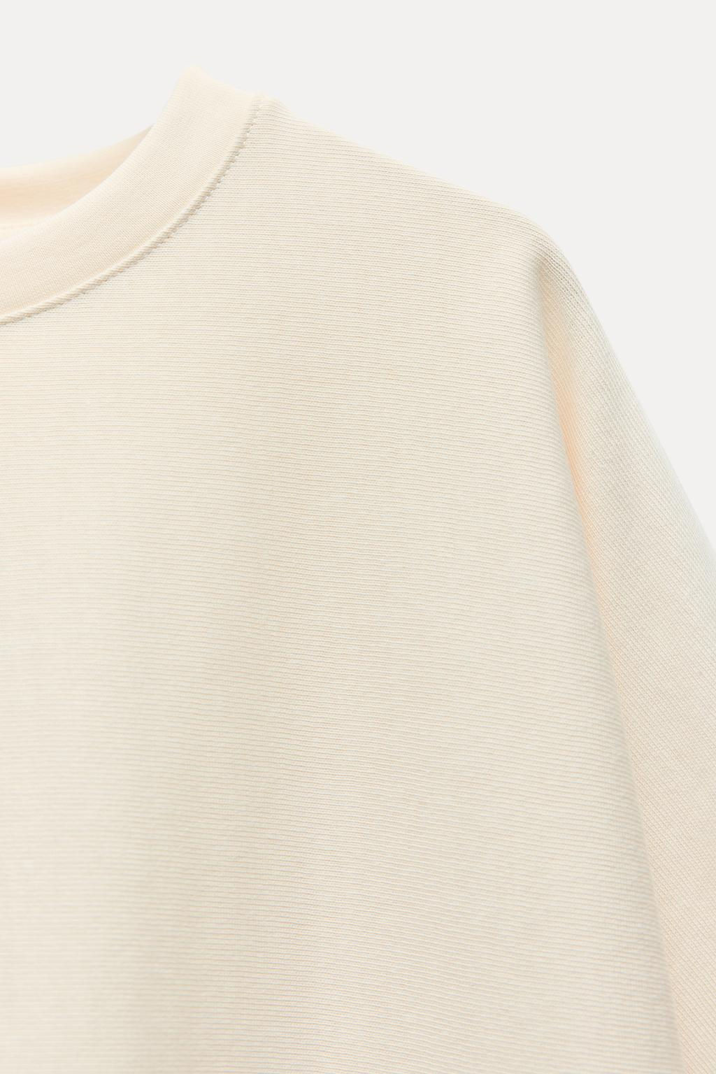 SHORT SLEEVE OVERSIZE SWEATSHIRT - Zara фото 7