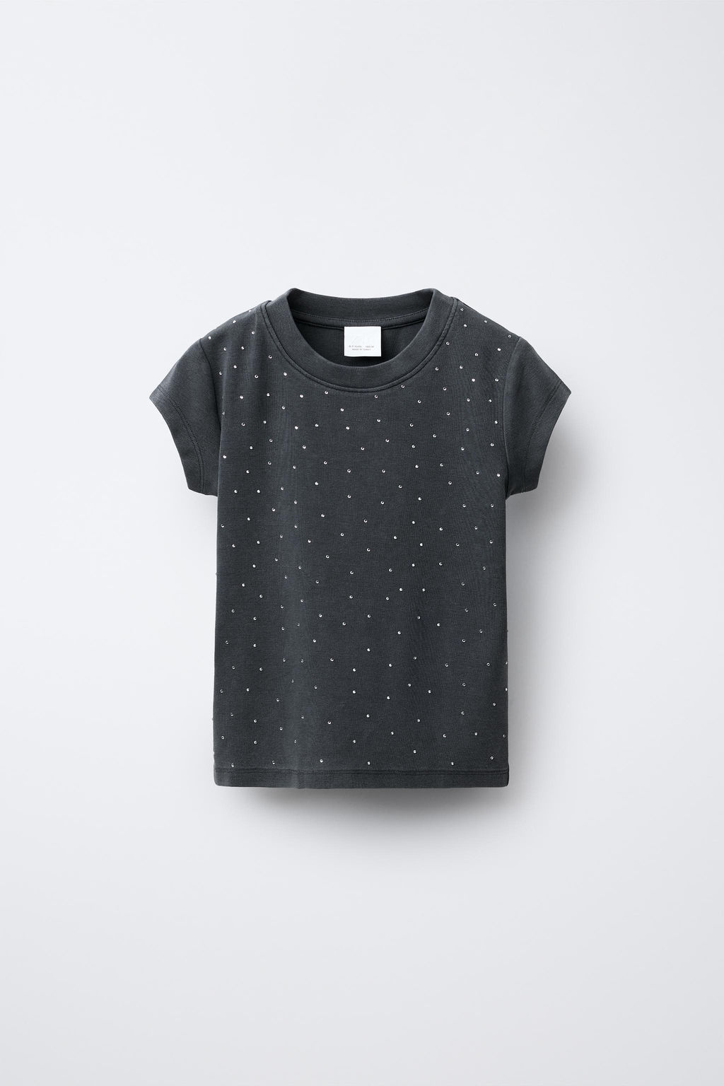 STRASS WASHED-EFFECT T-SHIRT