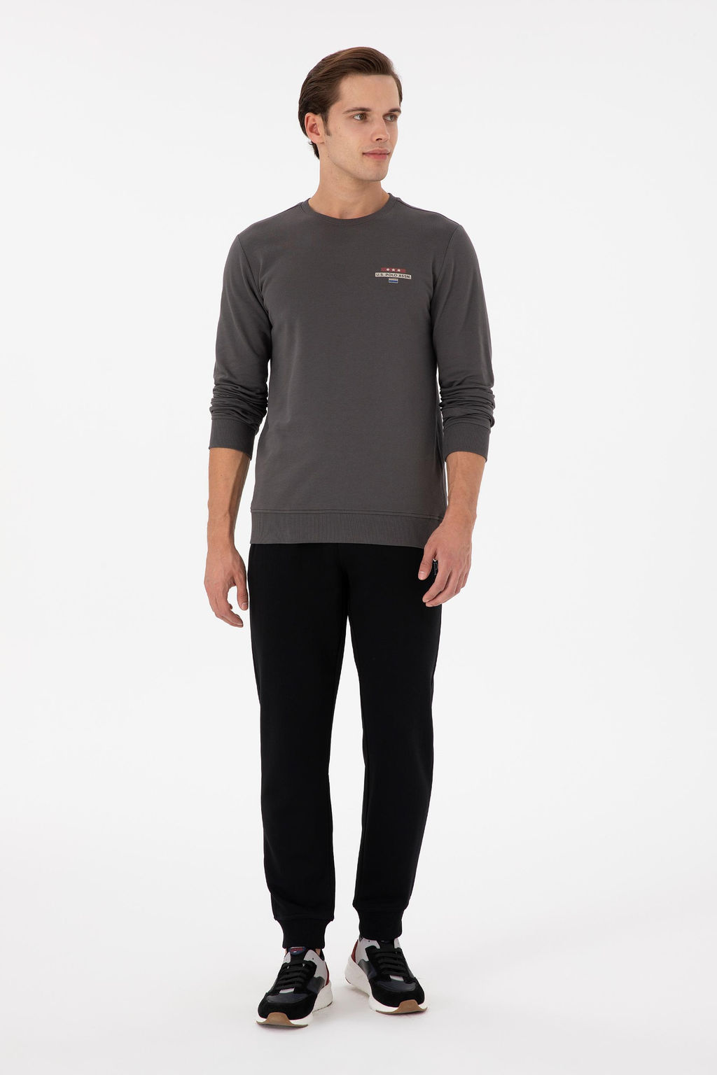 Мужской свитшот антрацитового цвета Неожиданная скидка в корзине - U.s. polo assn фото 4