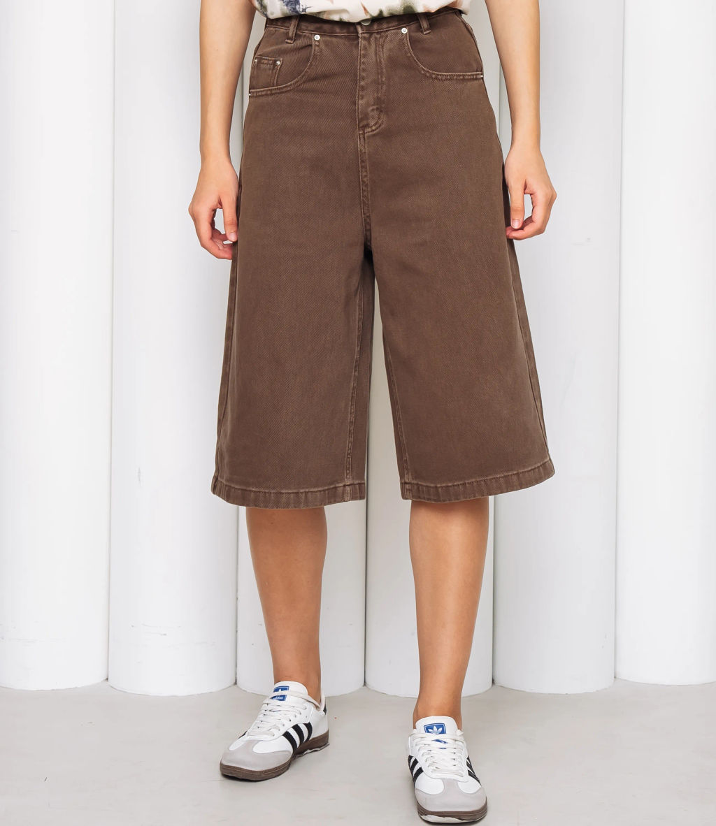 Джинсовые шорты #КТ3256, коричневый - Dommod фото 2