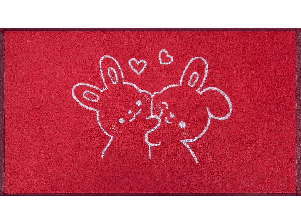 Полотенце махровое 6с103.412ж1 Обнимашки(3-бело-кр.) 50х90см