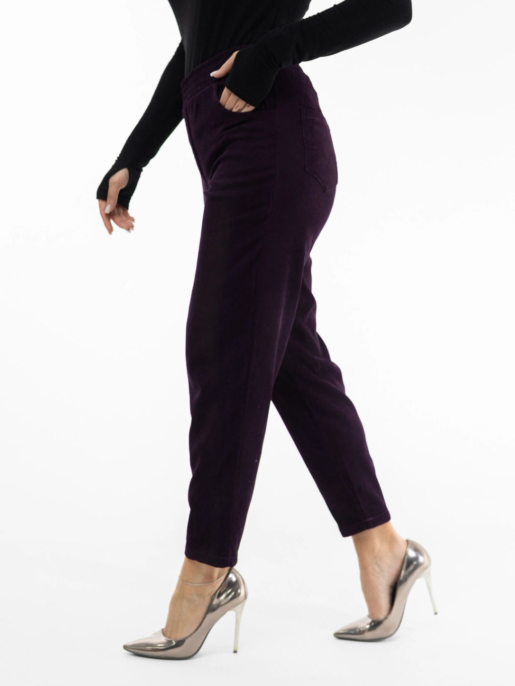 Брюки женские, цвет фиолетовый