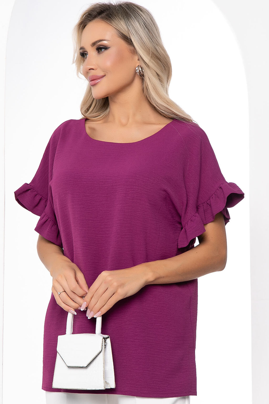 Блуза Эрика (фиолет) Б8628 - Lt collection фото 7