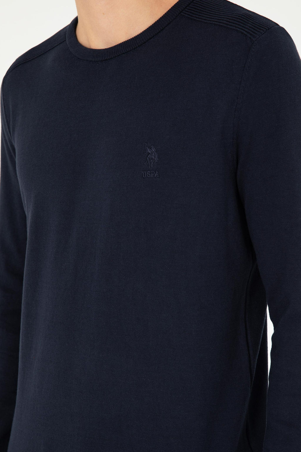 Мужской темно-синий базовый свитер Неожиданная скидка в корзине - U.s. polo assn фото 7