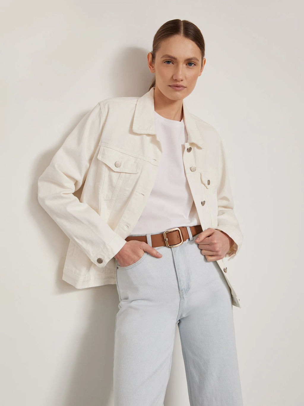 Широкие джинсы, D241/bleach