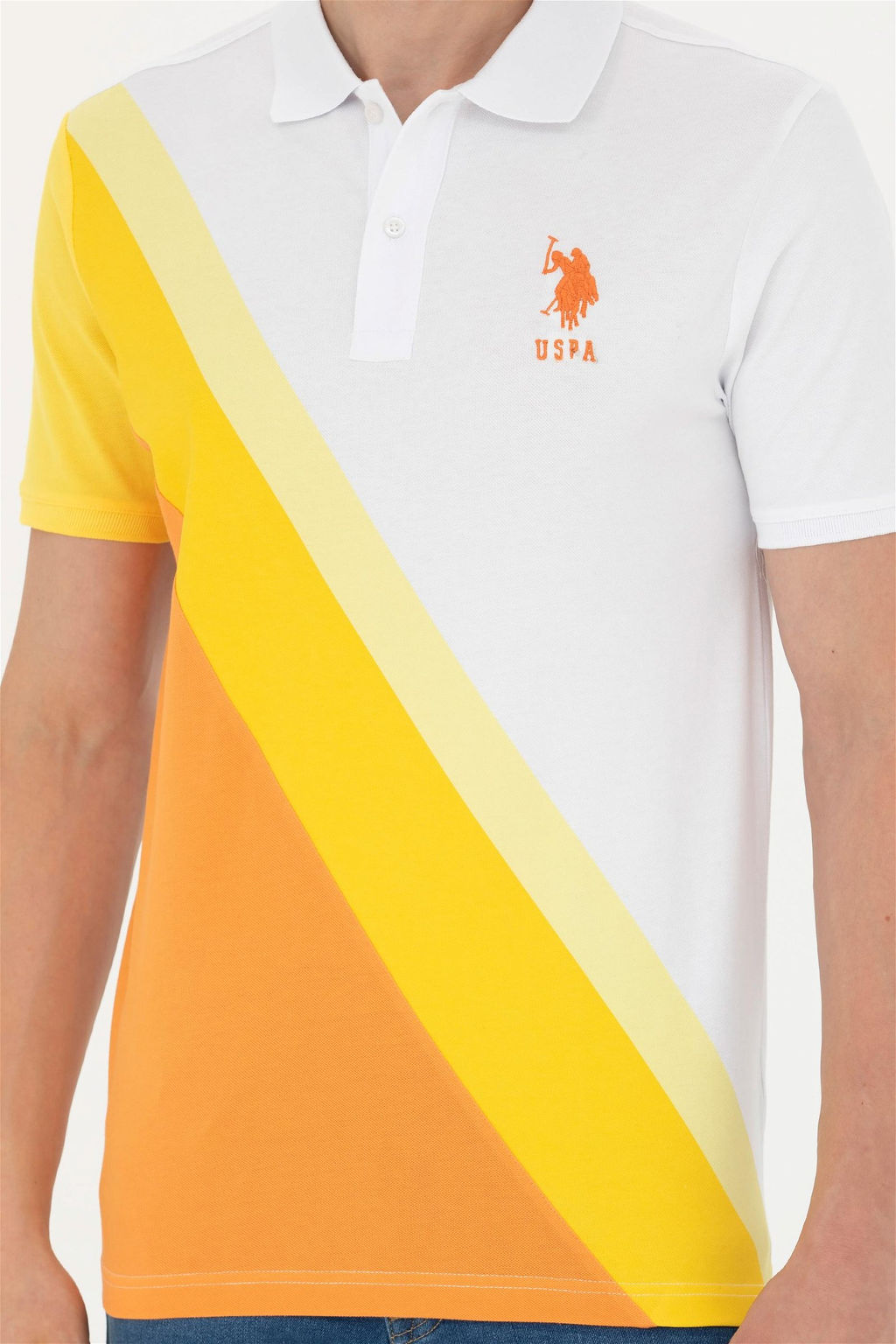 Мужская оранжевая футболка - U.s. polo assn фото 6