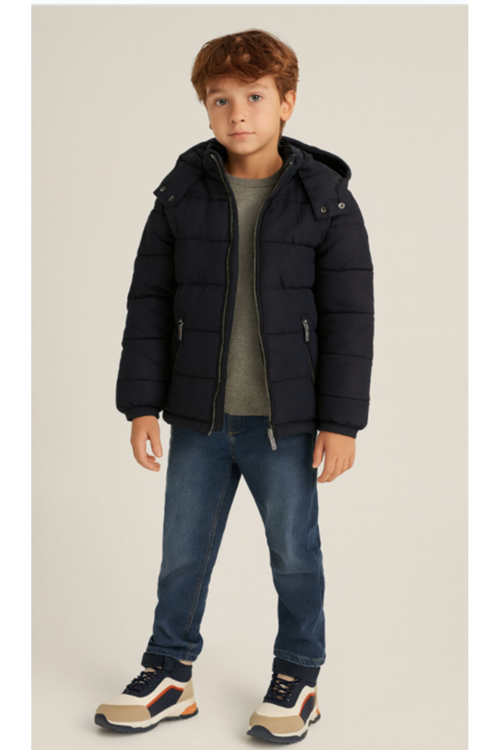 Lacivert Renk Bloklu C?rt Detayl? Buyuk Erkek Cocuk Kids Trekking Bot TAKAW26BO00004