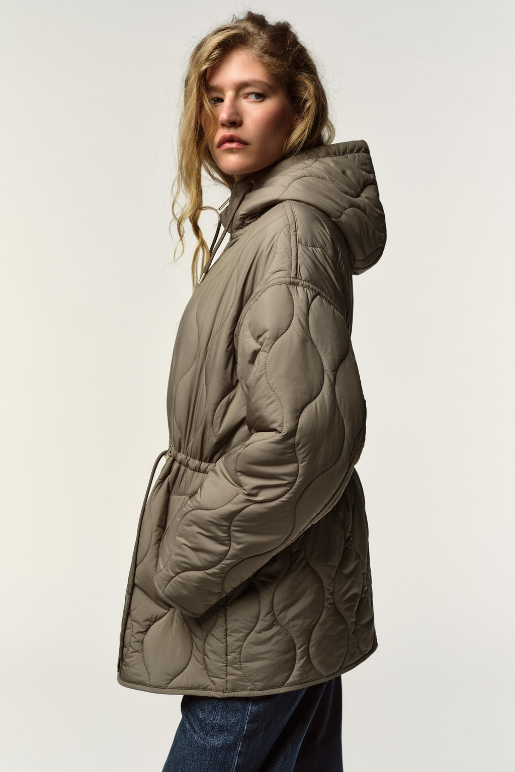 WATER-REPELLENT QUILTED JACKET WITH HOODIE - Zara фото 4
