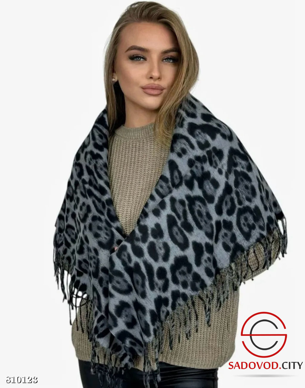 Тёплый платок из вискозы