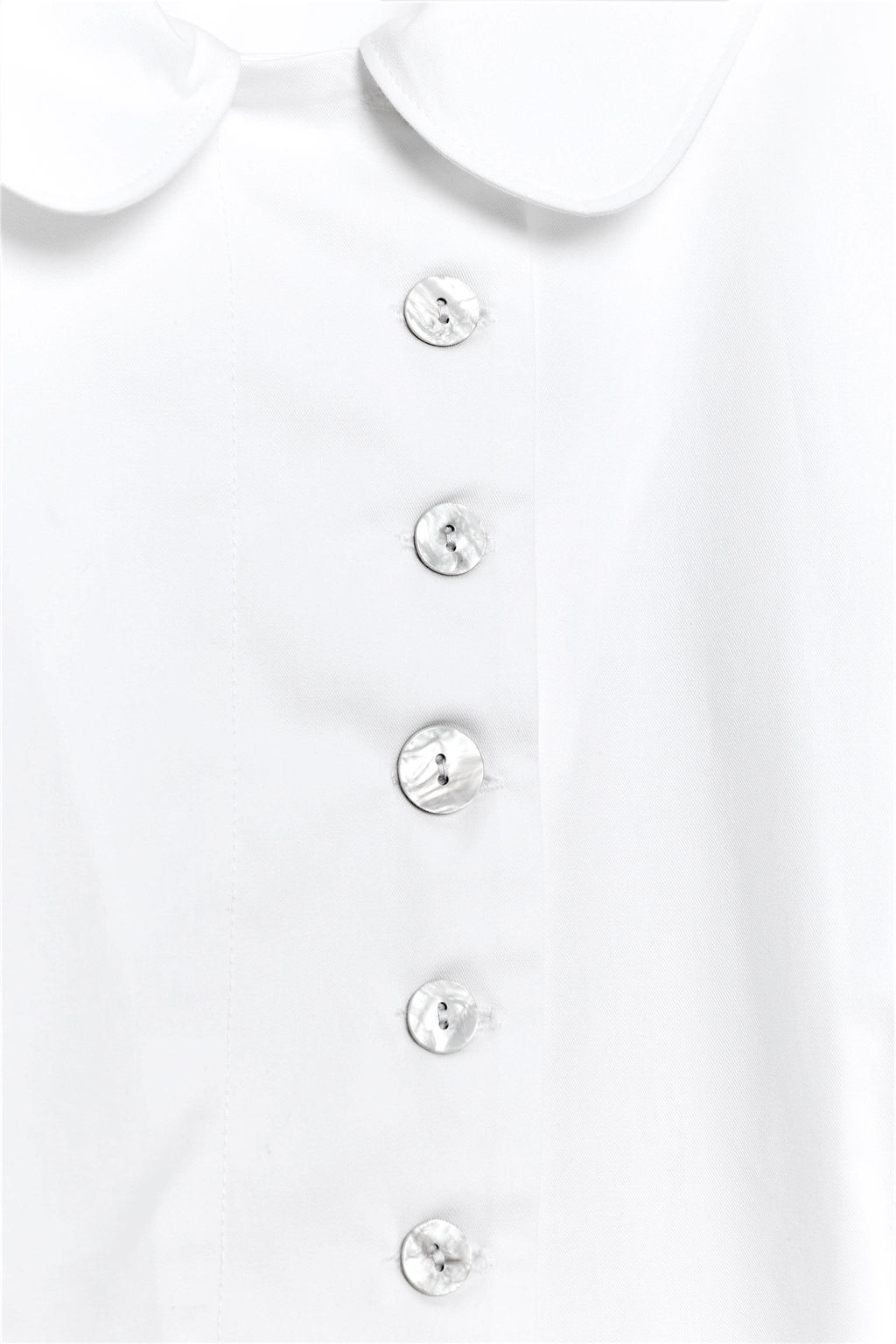 TOP GABARDINA BOTONES / Blanco