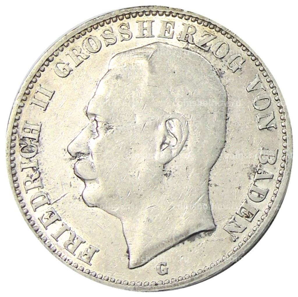3 марки 1910 года G Германия (Баден)