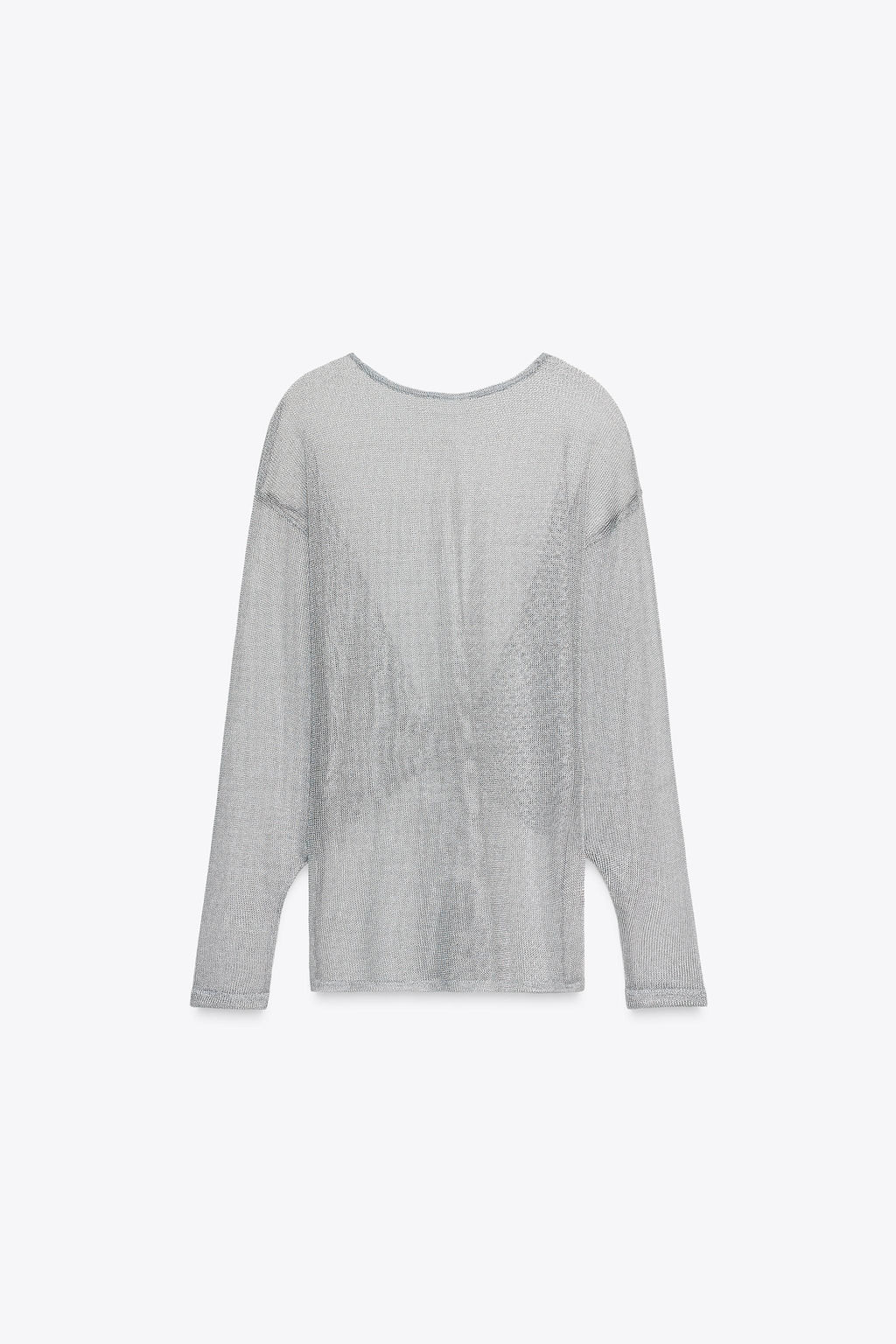 METALLIC THREAD BATWING SLEEVE TOP - Zara фото 11