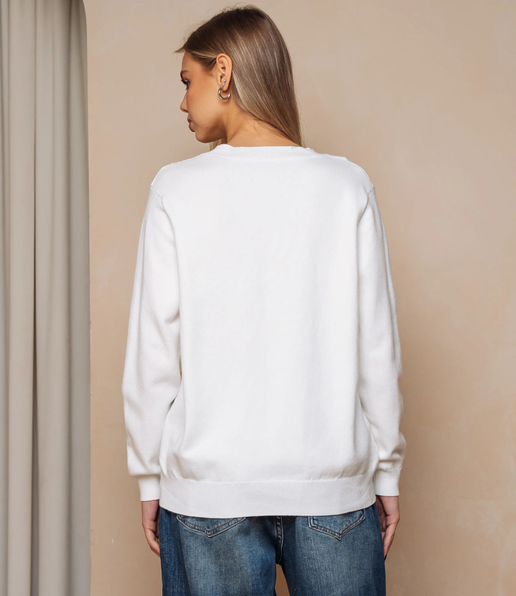 Джемпер #КТ24069, белый - Dommod фото 3