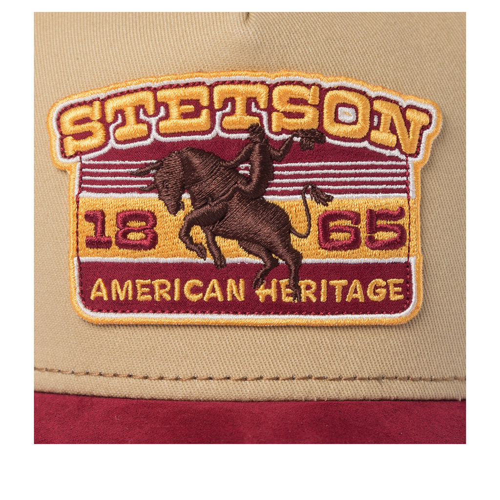 Бейсболка STETSON арт. 7741104K TRUCKER CAP RODEO (бежевый / красный)  фото 4