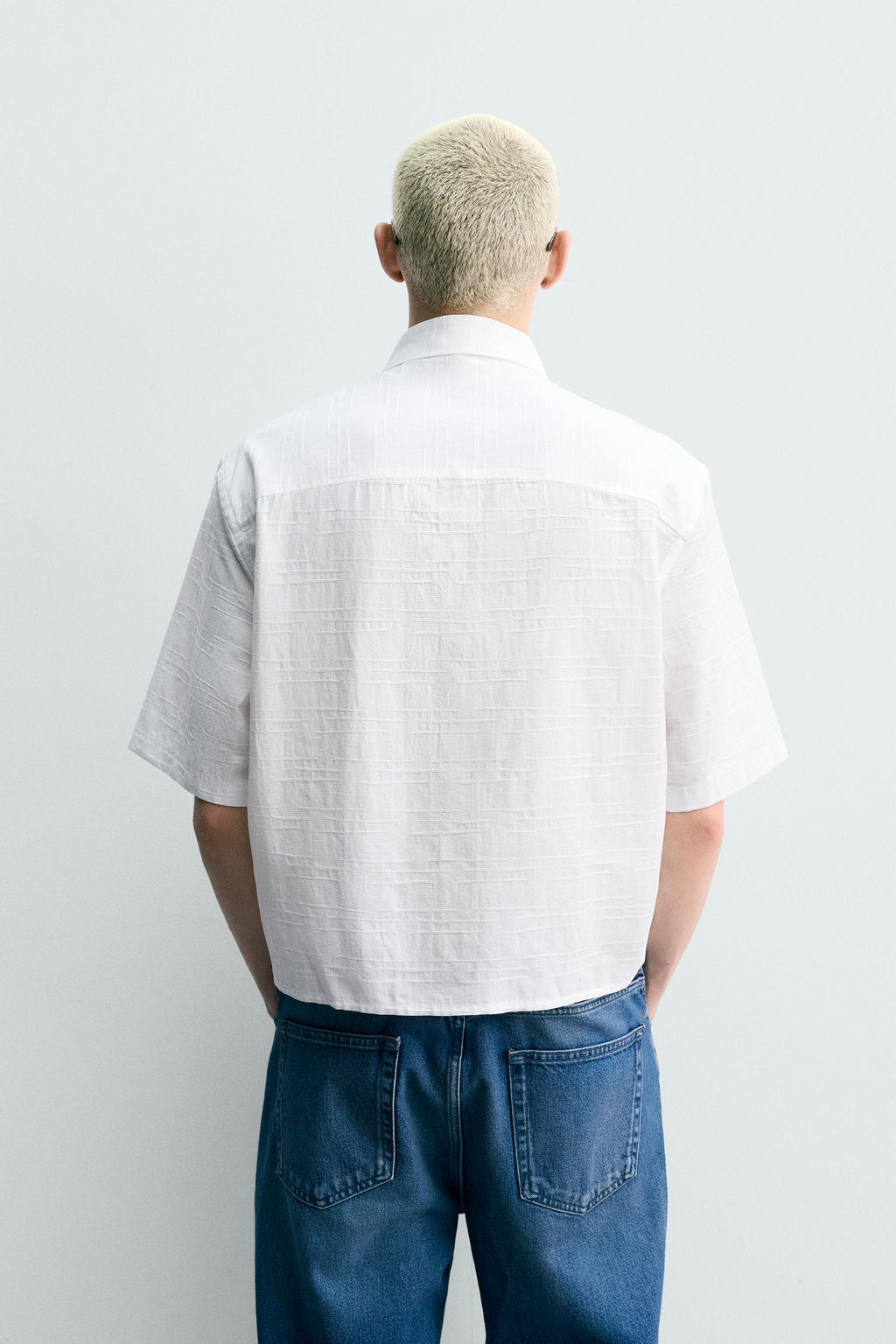 CAMISA RELAXED FIT TEXTURA / Blanco - Zara фото 3