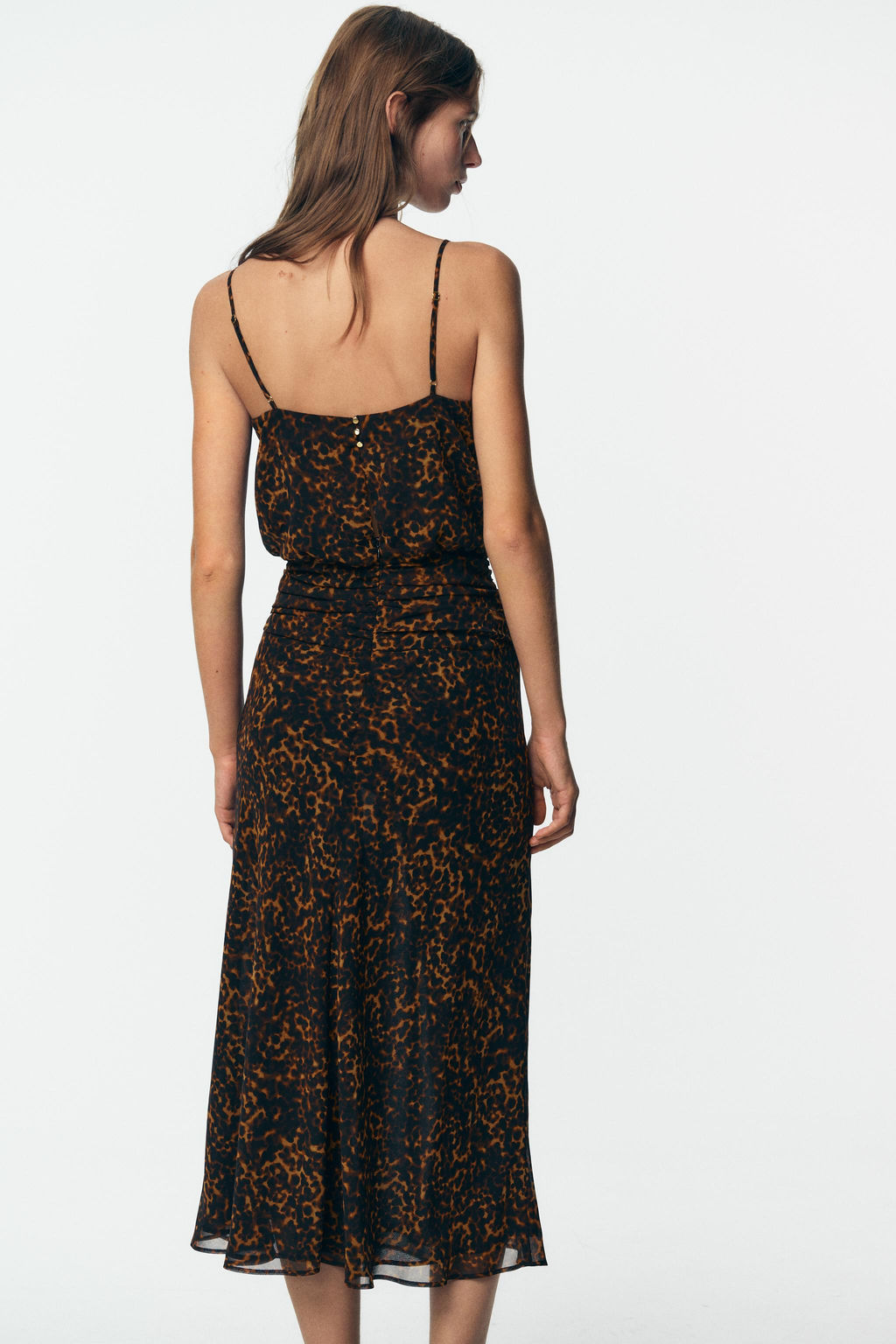 ANIMAL PRINT MIDI DRESS - Zara фото 12
