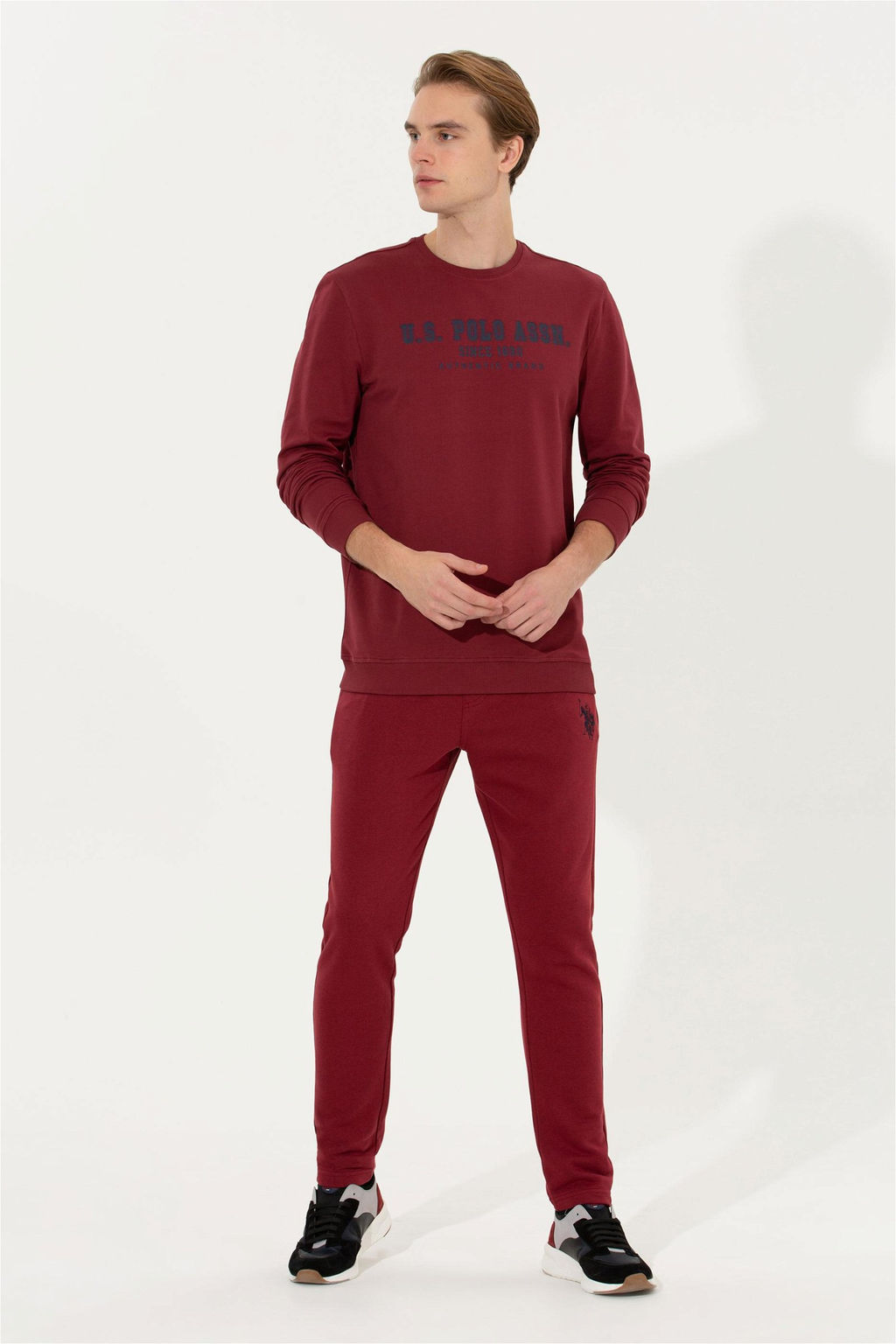 Мужские спортивные штаны вишневого цвета - U.s. polo assn фото 3