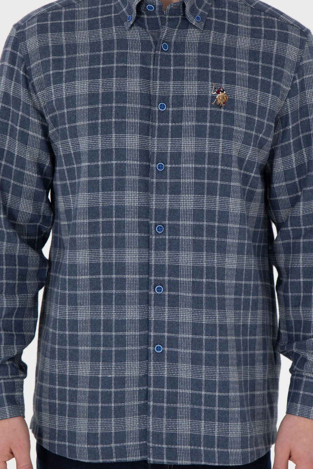 Мужская темно-синяя рубашка с длинным рукавом Неожиданная скидка в корзине - U.s. polo assn фото 6