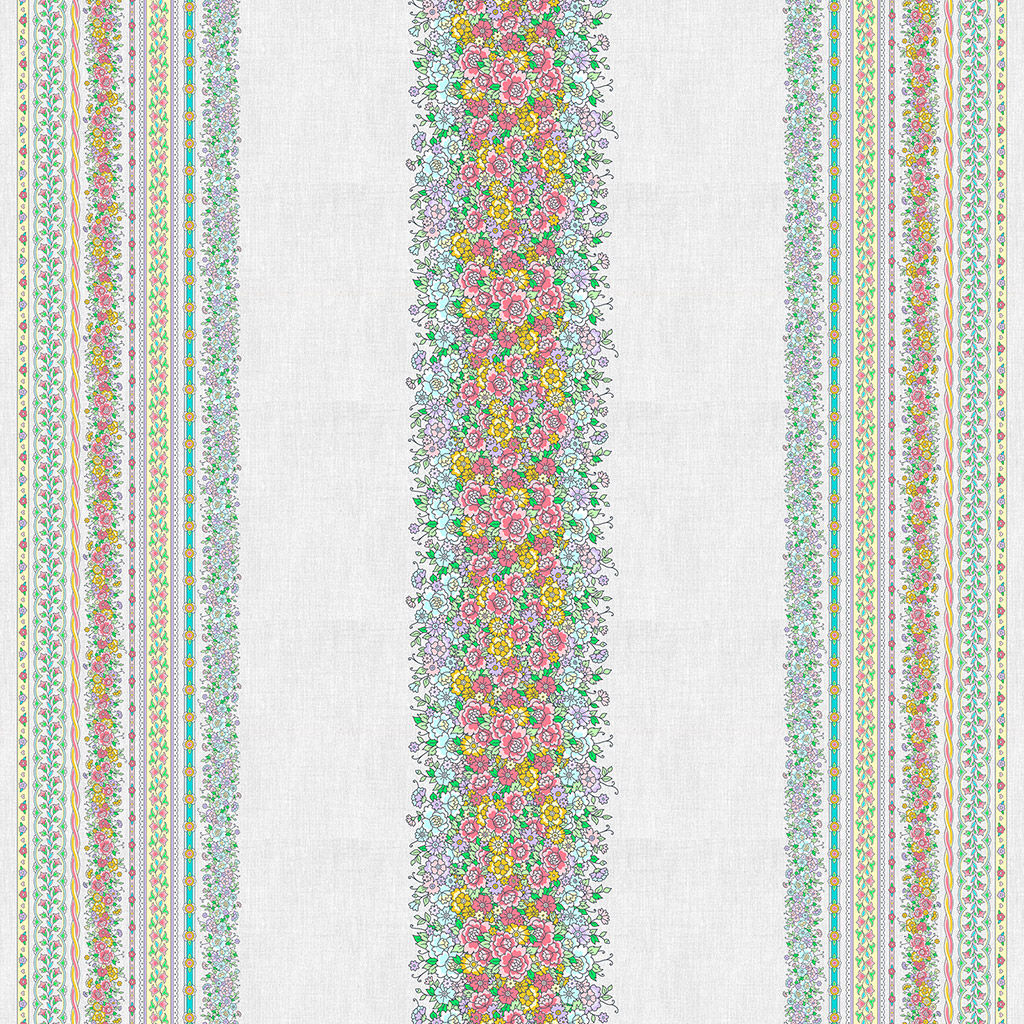 Цветочные узоры Скатерть 200х145см, длина стола до 160см, на 6-8 персон, хлопок Премиум 186г/м2, Домашняя мода (Россия)  фото 2