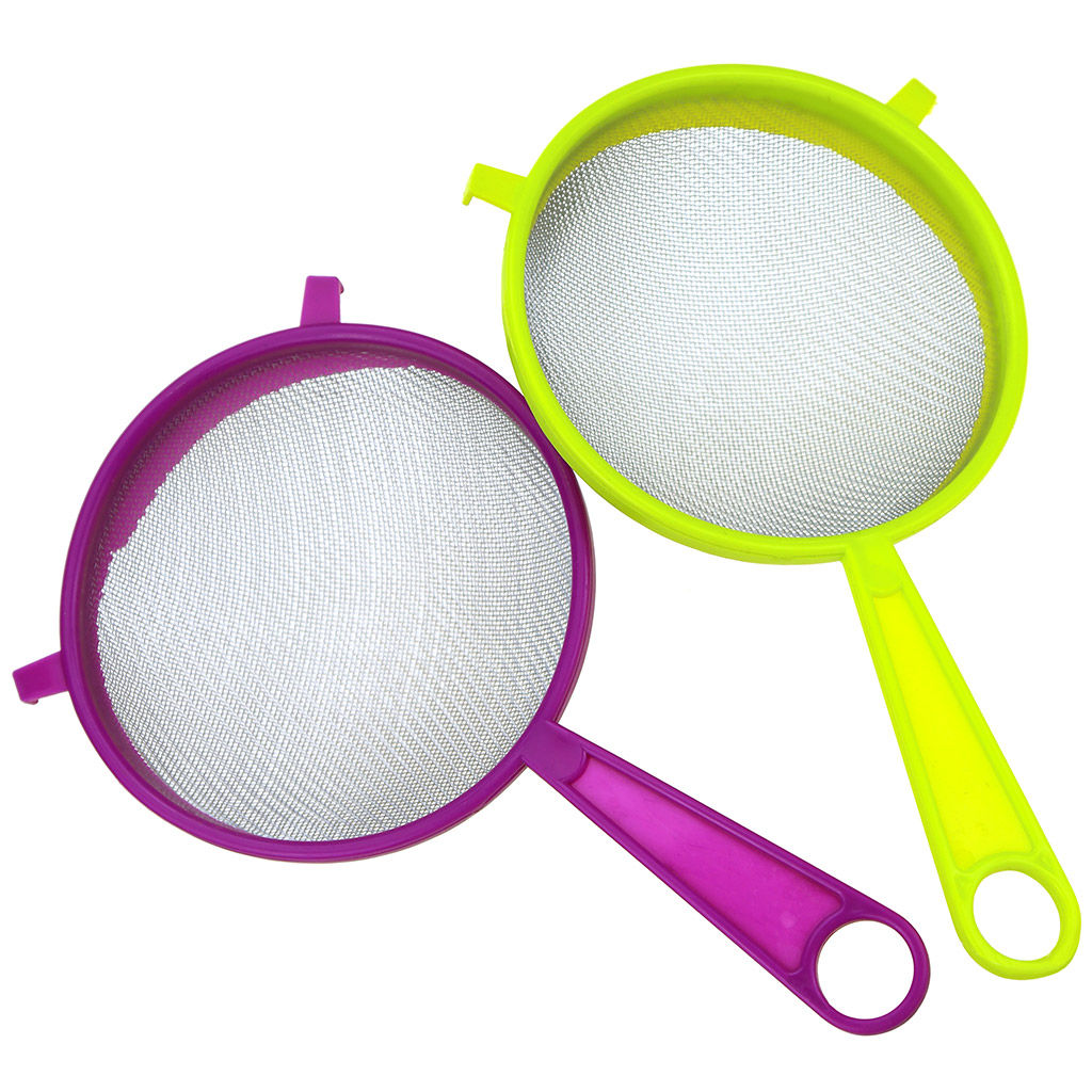 Сито металлическое Маэстро д13см, h5,5см, с держателем, пластмассовая ручка 12см, цвета микс (Китай) - Домашняя Мода фото 2