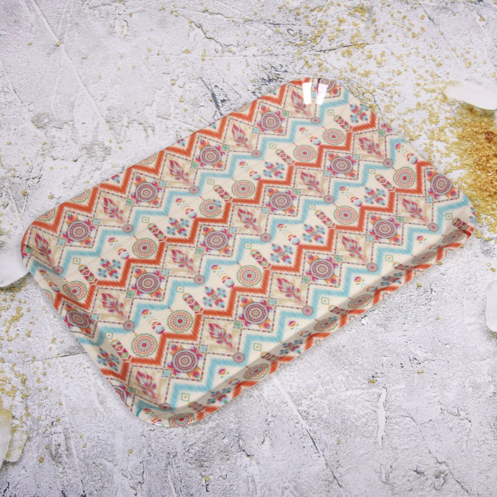 Поднос бамбуковый "Eco Life" 38,5*27см, орнамент