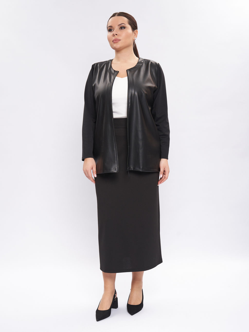 Жакет из эко-кожи GA04234BLK01 - Артесса фото 3